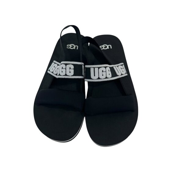 UGG K Zuma Sling Sport Sandals Girls Size 3 Black & White - Picture 12 of 12